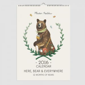2016 Here Bear and Everywhere Calendar