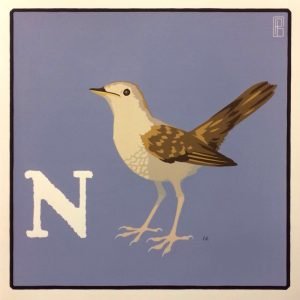 Nightingale limited edition screen print by Patritzio Belcampo