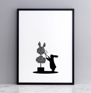 Topiary Rabbit print