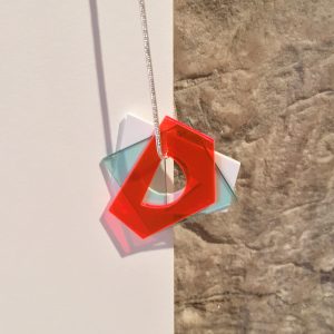 Inca Starzinsky Necklace made from Acrylic and Silver at The Red Door Gallery
