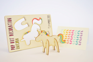 unicorn - made- pop out card