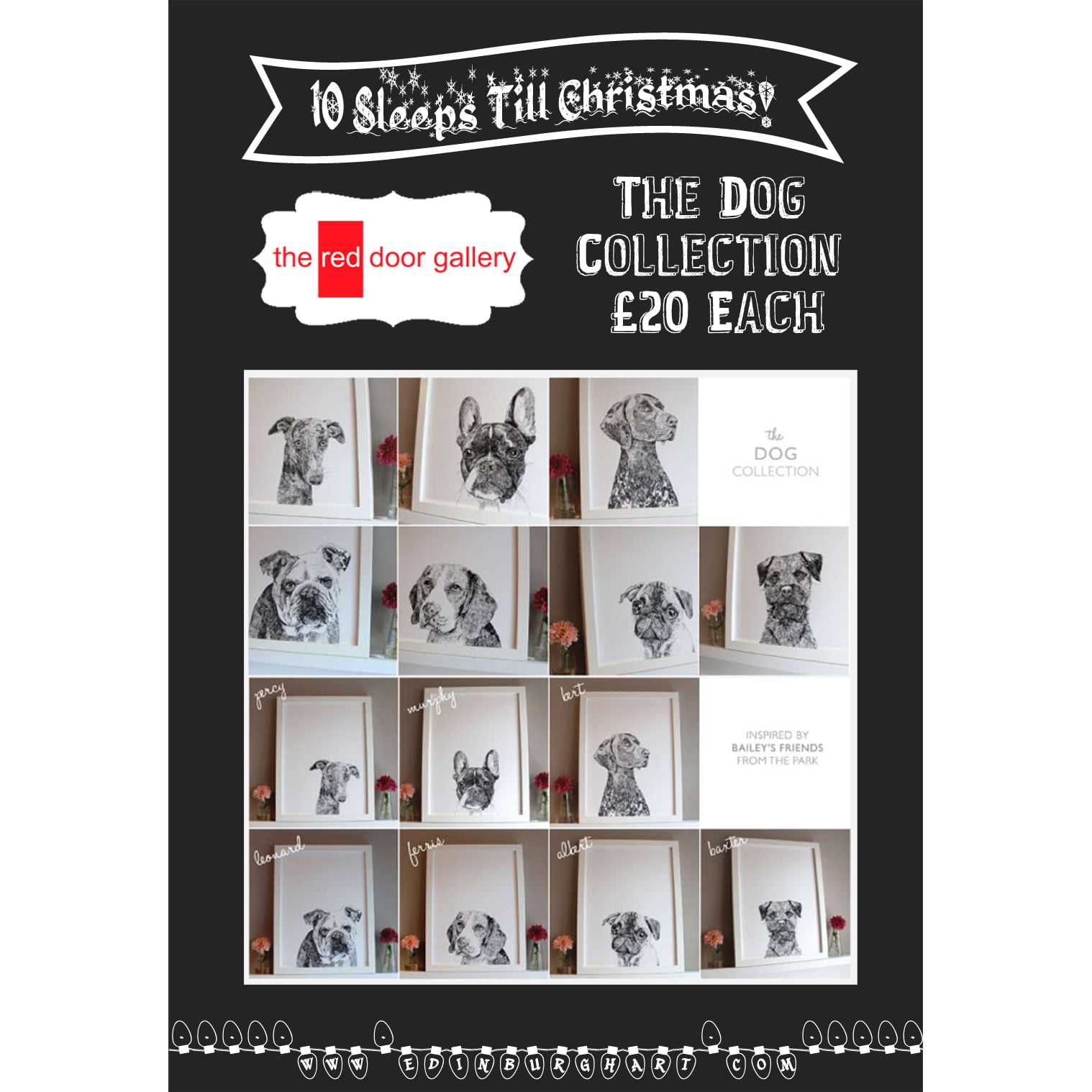 10 Sleeps Till Christmas – Meet The Dog Collection!  £20 each.