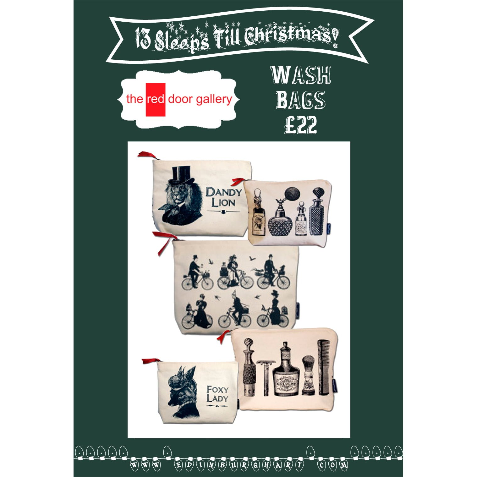 13 Sleeps Till Christmas!  Gifts for your Foxy Lady / Dandy Lion £10 – £55.