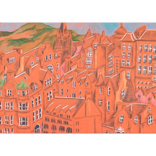 Edinburgh Landscape A4 Print All Things Scottish, Art Prints, Framed