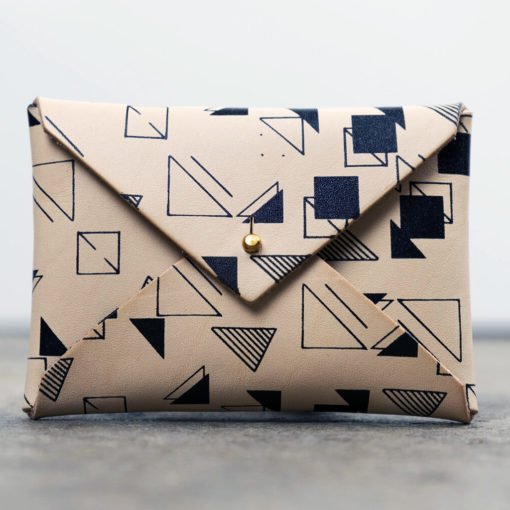 Screen Printed Leather Card Purse