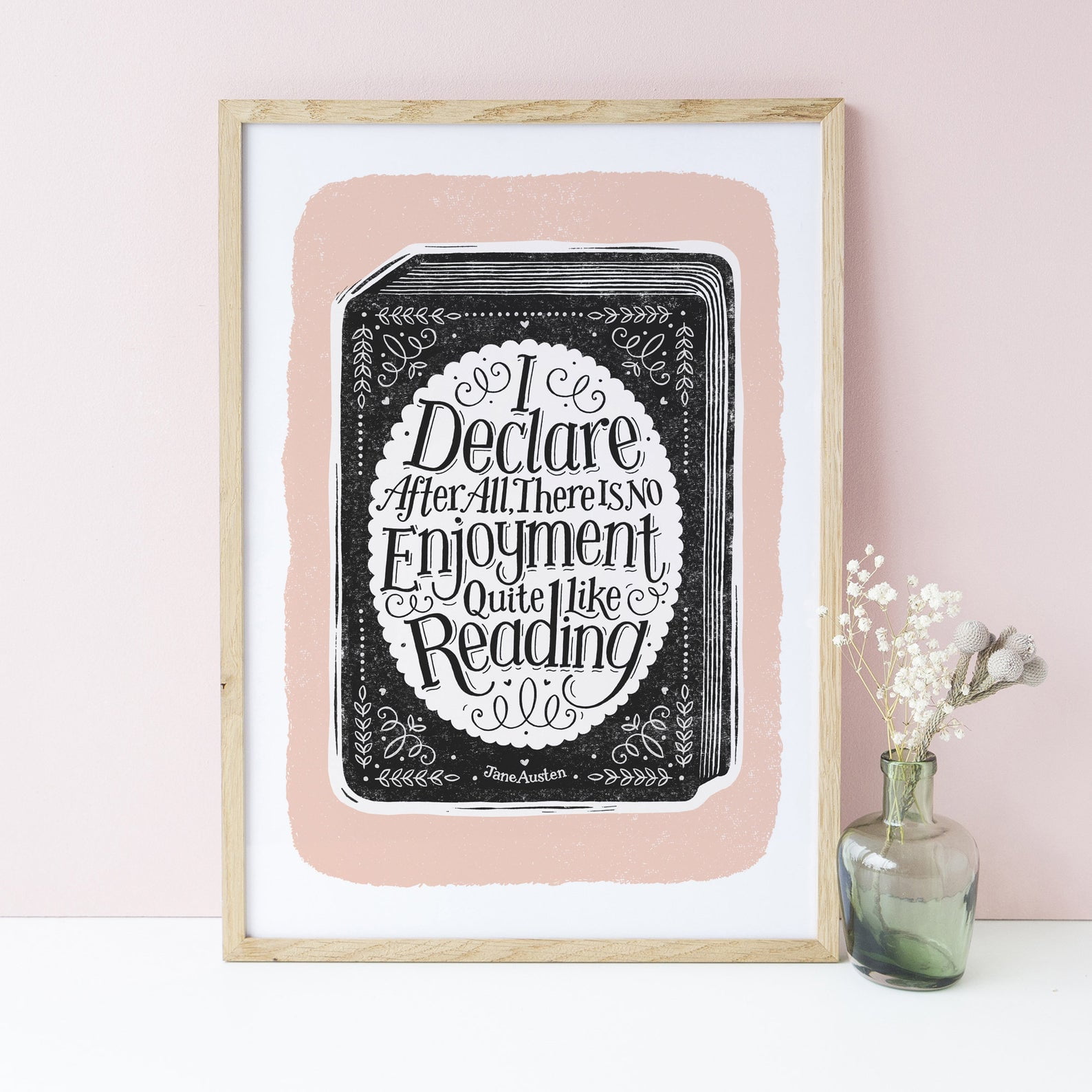 Wall Art Print Literature Digital Printable Instant Download 8x10 11x14 My affection and wishes Jane Austen Unchanged, Typography