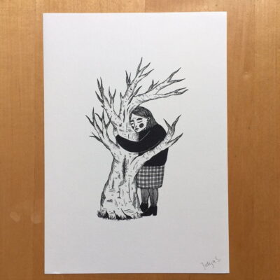 Tree Hugger A4 Print