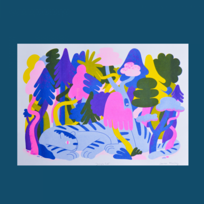 Jungle Cat A3 Risograph