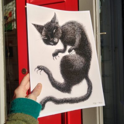 Black Cat A4 print