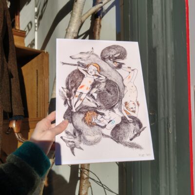 Sleeping with Wolves print