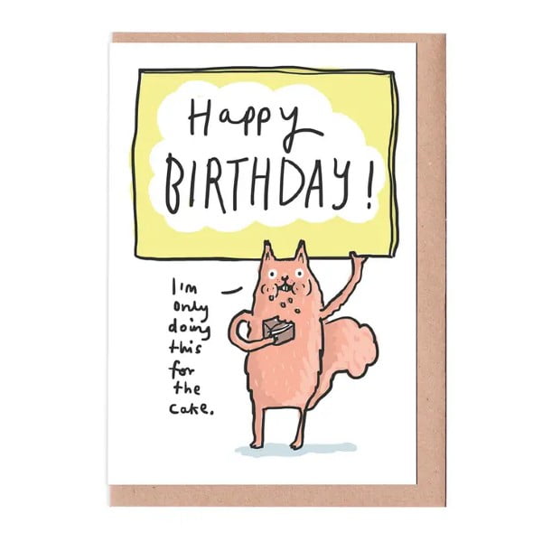 Squirrel Happy Birthday Card - Animal Kingdom, Birthday Cards, Cards &  Wrap, Humour, Fun and Puns, Paper, cards & books, Shop By Theme, What's New  - The Red Door Gallery