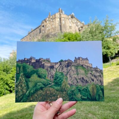 Edinburgh Castle by SK - A5 Print