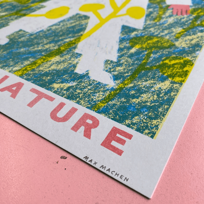 Surround Yourself With Nature A3 Risograph - Image 2