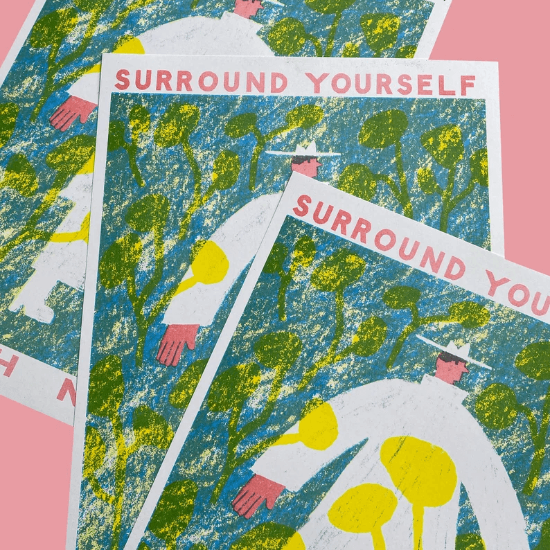 Surround Yourself With Nature A3 Risograph - Image 4