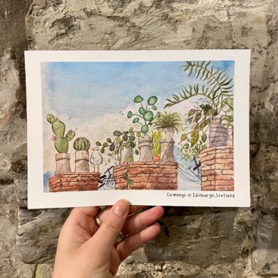 Edinburgh Chimneys - A5 print
