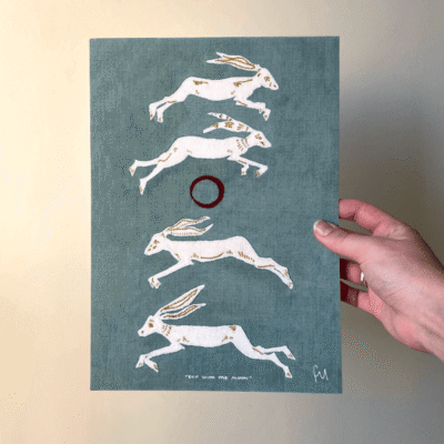 Run With The Moon A4 Print