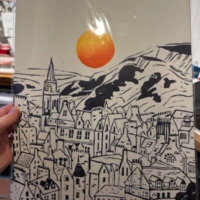 Edinburgh Sun A3 Print