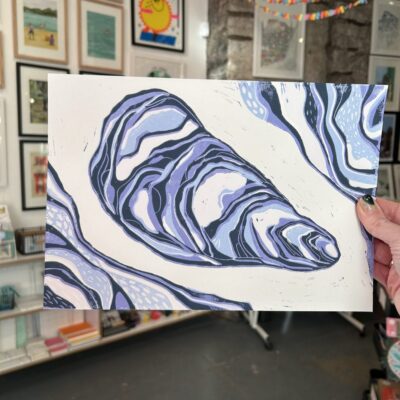 Lonely Mussel A4 lino print