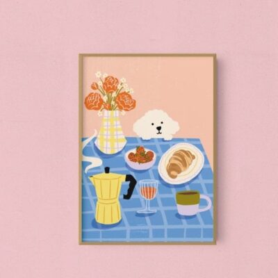 Breakfast with a Bichon A4