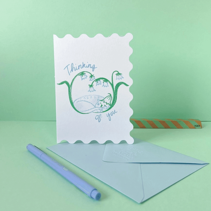 Thinking Of You Scalloped Card