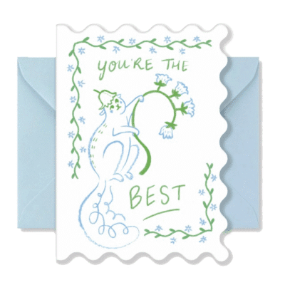 You're The Best Scalloped Card
