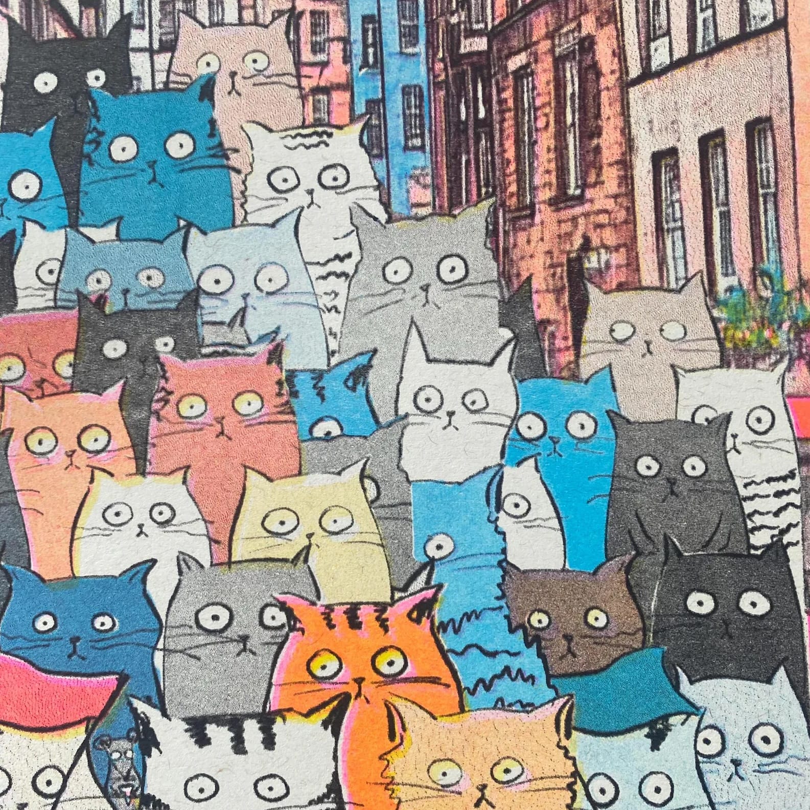 Cats On Victoria Street A4 Risograph - Image 2