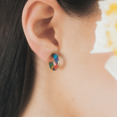 Rainbow Tortoiseshell Mini Hoops