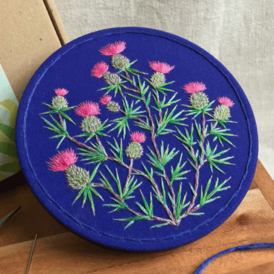 Scottish Thistle Embroidery Kit