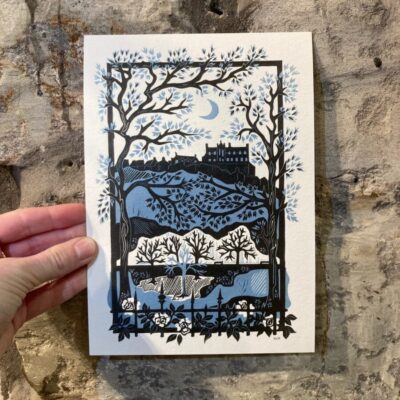 Evening At Edinburgh Castle A5 Digital Print