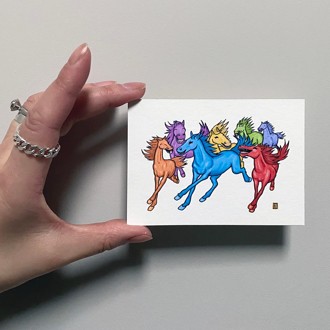 Horsing Around - Mini Print - Image 2