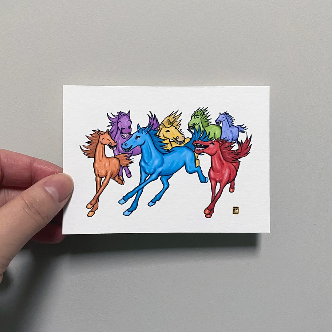 Horsing Around - Mini Print - Image 3