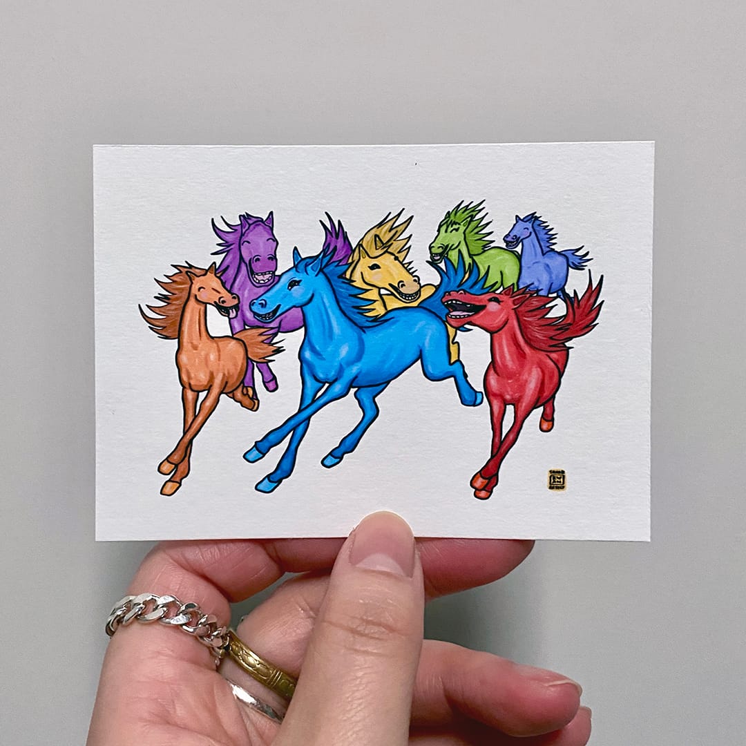 Horsing Around - Mini Print