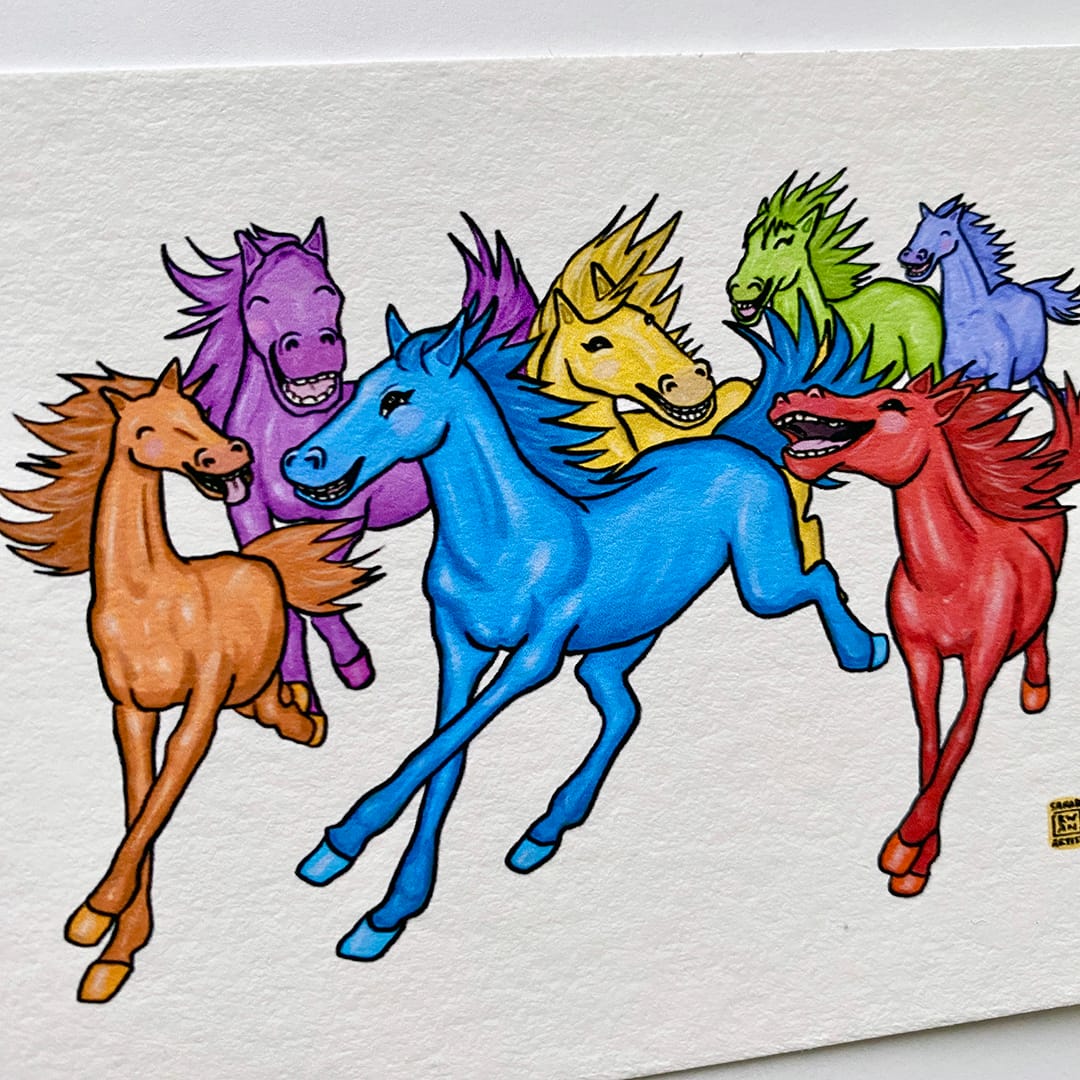 Horsing Around - Mini Print - Image 4
