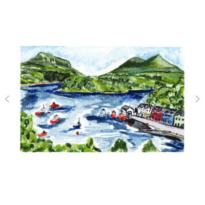 Portree Harbour A5 Print