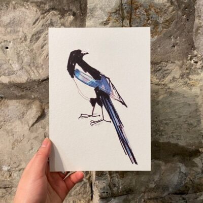 Magpie A5 print