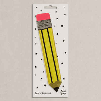 Yellow Pencil Fabric Bookmark