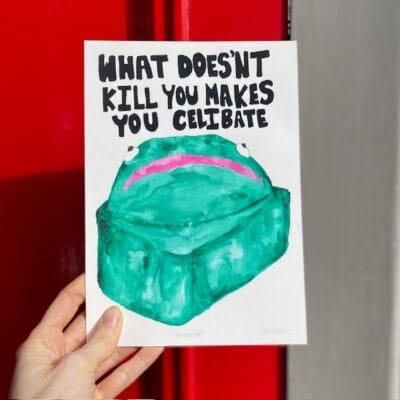 What Doesn't Kill You Frog Cake A5 print