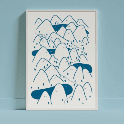 Lochs And Glens A4 Risograph Print