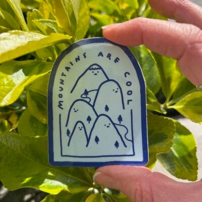 Mountains Are Cool Vinyl Sticker