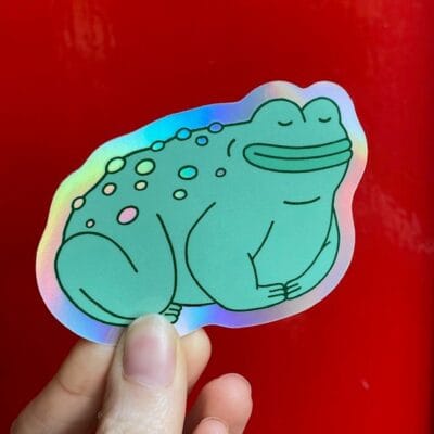 Holographic Toad Vinyl Sticker