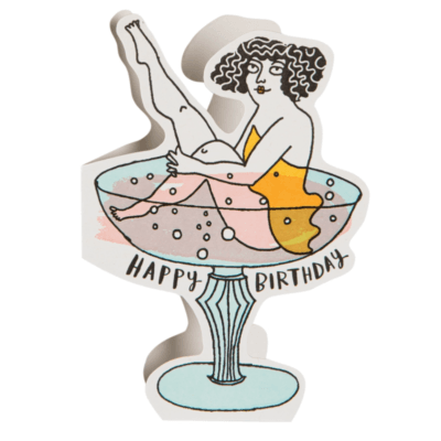 Birthday Cocktail Cut-Out Card