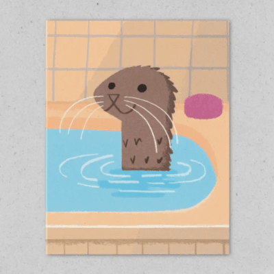 Hotter Otter Mini Card