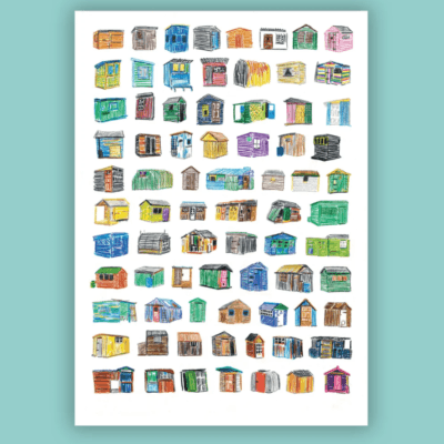 Allotment Huts A3 print