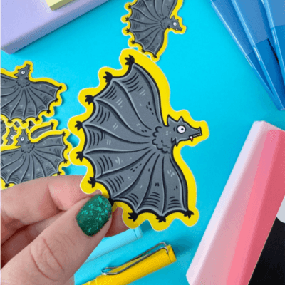 Medieval Bat Sticker