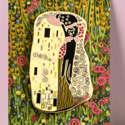 The Cat Kiss Enamel Pin