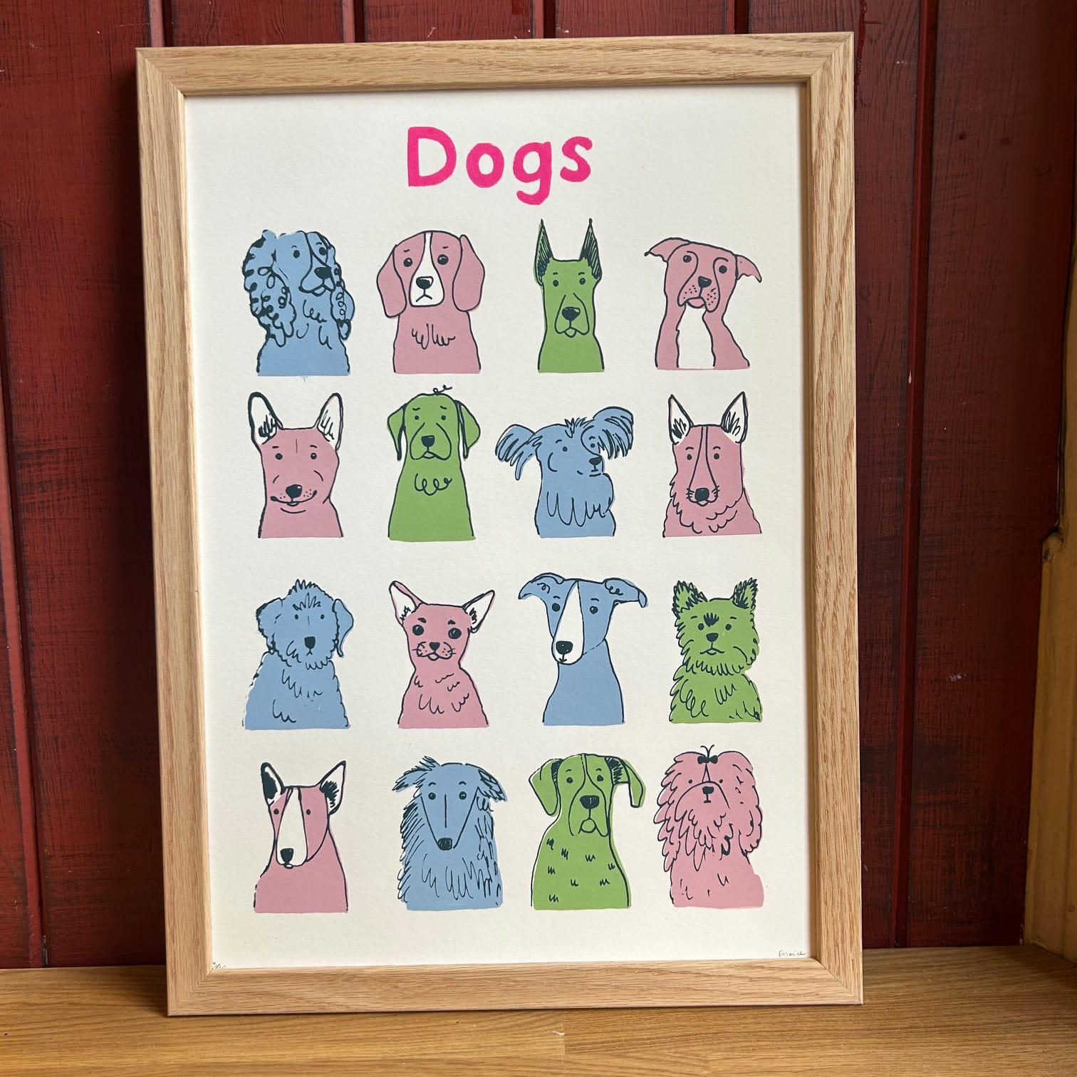 Dogs A3 Screen Print