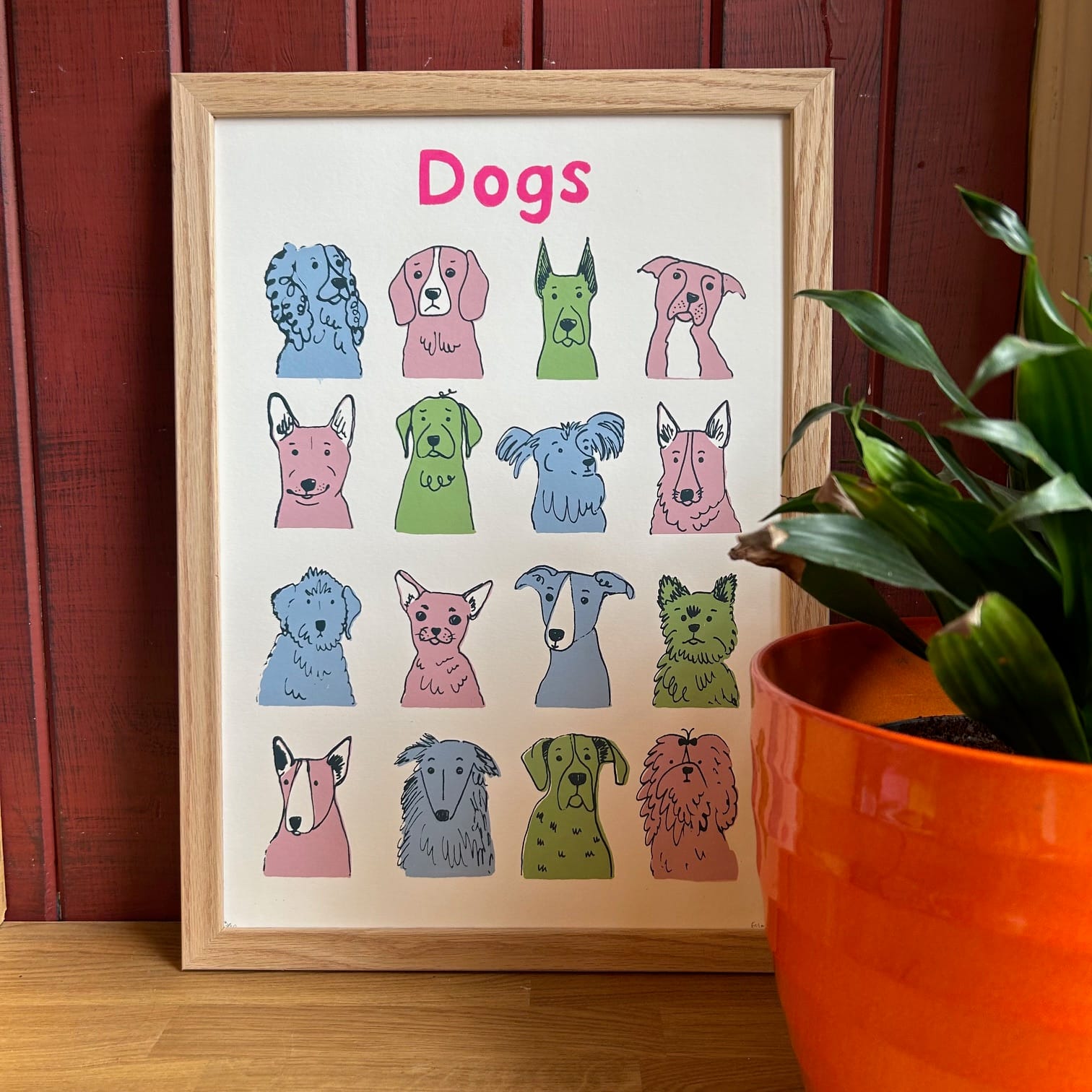 Dogs A3 Screen Print - Image 2