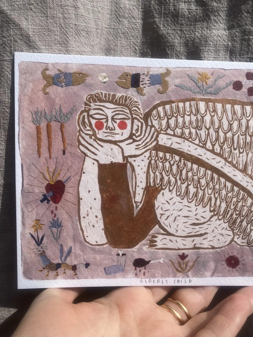 Elderly Child A5 print - Image 2
