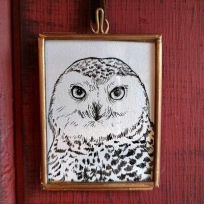 Mini Owl Ink Painting No.2