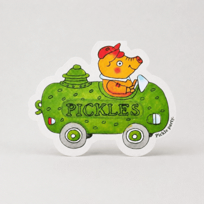 Pickles Pig Car Card